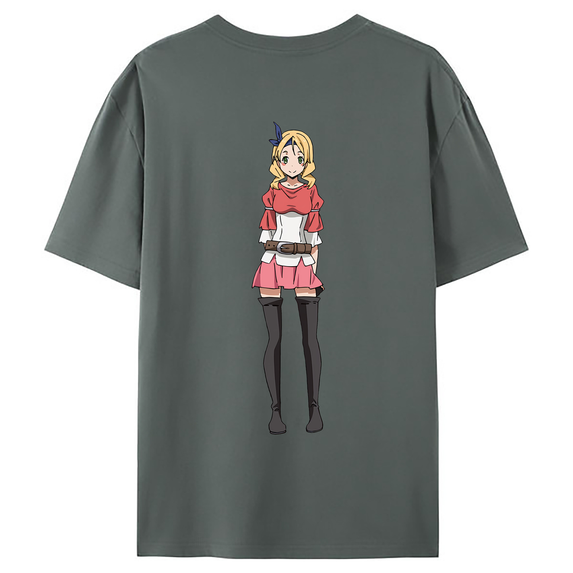 （画像用） 転スラ Regarding Reincarnated to Slime 綿100％ メンズ半袖Tシャツ（バックプリント） 通気性